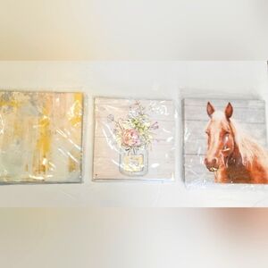 Set of Three Canvas Decorative Prints